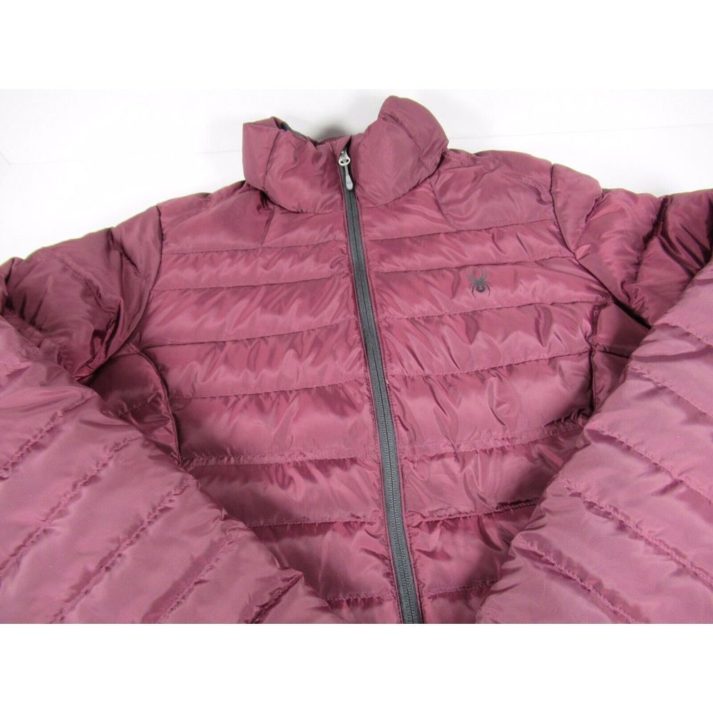 Womens Spider‎ Puffy Puffer Winter Jacket Wine Color  Size L